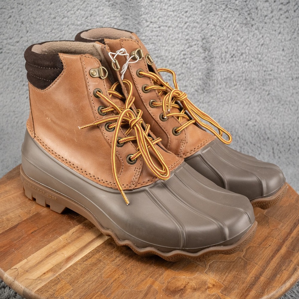 Sperry Mens Avenue Duck Boot Waterproof Tan 9.5 M